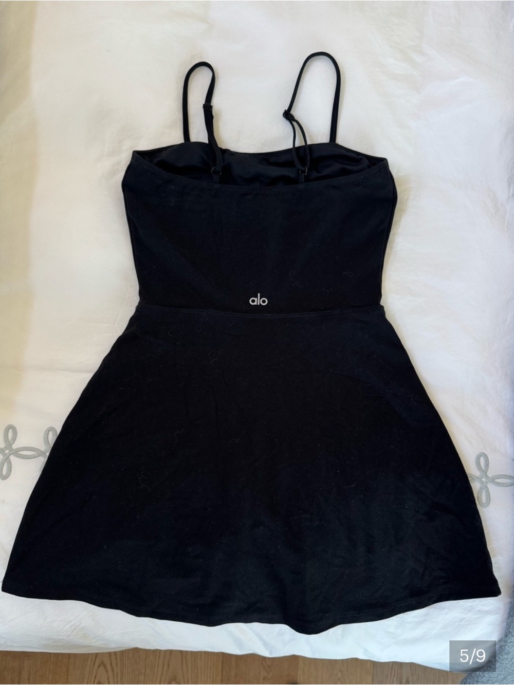 Alo Courtside Tennis Dress in Black - Picture 2 of 5